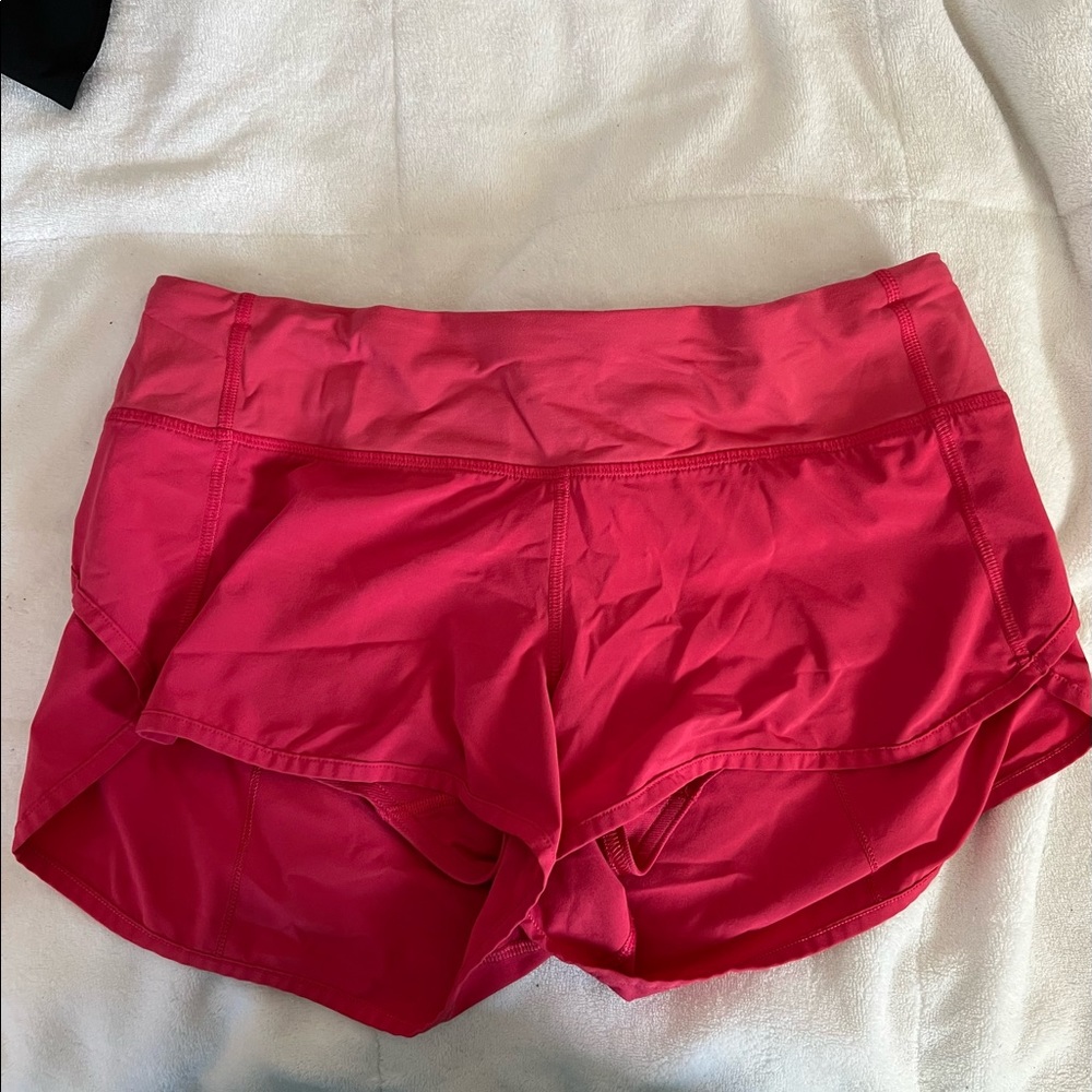Pink lululemon shorts